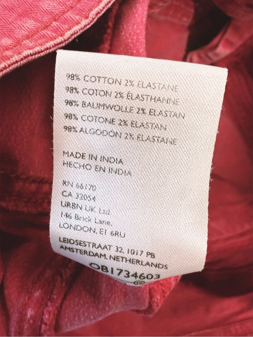 Free People We The Free Hot In It Moto Red Utility Pants, Size 6 - Picture 9 of 10
